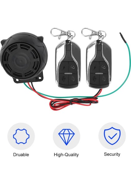 Motosiklet Alarm Güvenlik Sistemi 12V Araba Anahtarlığı Motosiklet Hırsızlığı Koruması Çift Uzaktan Kumandalı Bisiklet Scooter Motor Alarm Sistemi (Yurt Dışından)