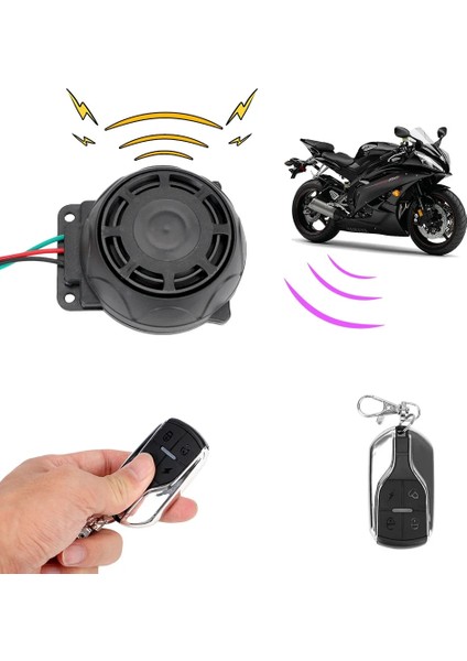 Motosiklet Alarm Güvenlik Sistemi 12V Araba Anahtarlığı Motosiklet Hırsızlığı Koruması Çift Uzaktan Kumandalı Bisiklet Scooter Motor Alarm Sistemi (Yurt Dışından) modelleri