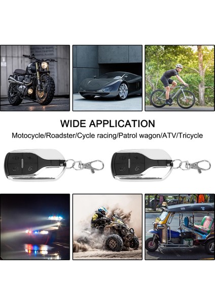 Motosiklet Alarm Güvenlik Sistemi 12V Araba Anahtarlığı Motosiklet Hırsızlığı Koruması Çift Uzaktan Kumandalı Bisiklet Scooter Motor Alarm Sistemi (Yurt Dışından) fırsatları