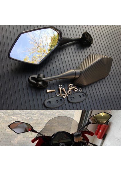 Yamaha Için Yzf R1 R6 R25 R125 R3 R1S R1M FZ6R Aynalar Motosiklet Scooter Dikiz Aynası Karbon Bak (Yurt Dışından)