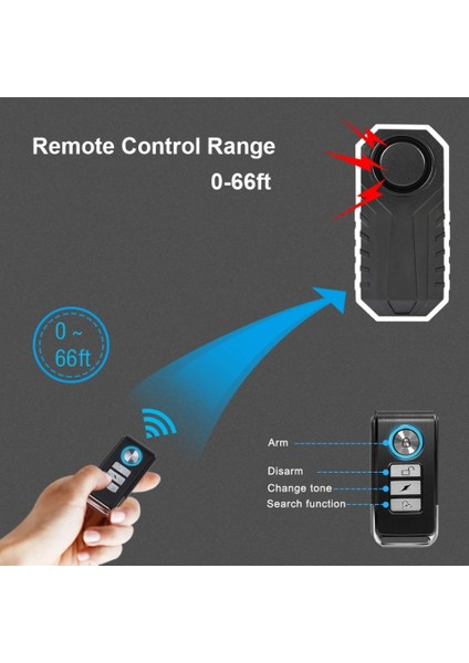 Extractme Motosiklet Bisiklet Alarmı Hırsızlığa Karşı Kablosuz Araba Alarmı Sesli Uzaktan Kumanda Titreşim Sensörü Moto Ekipman Parçaları (Yurt Dışından) fırsatları