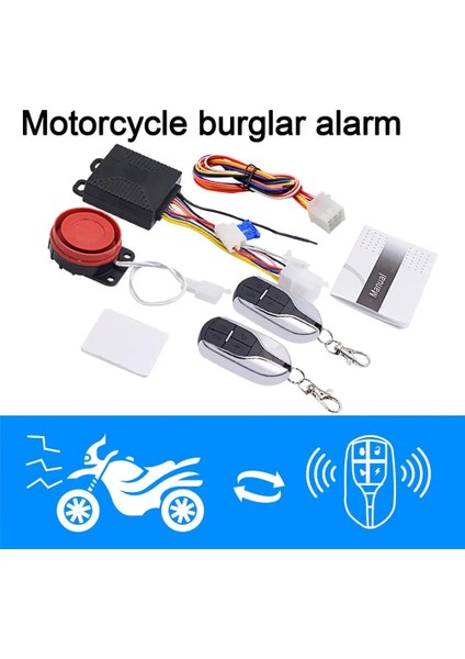 12 V Evrensel Alarm Sistemi Motosiklet Bisiklet Scooter Hırsızlığa Karşı Güvenlik Alarmı Için Çift Uzaktan Kumanda Güvenlik Alarm Sistemi (Yurt Dışından) fiyatları