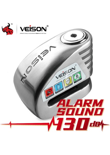 Sadece Kilitli Çanta Stili Veıson Motosiklet Kilidi Scooter Disk Kilidi Bisiklet Motosiklet Için Su Geçirmez Alarm Kilitleri Asma Kilit Bisiklet Alarmı Para Moto Alarma Moto (Yurt Dışından) modelleri