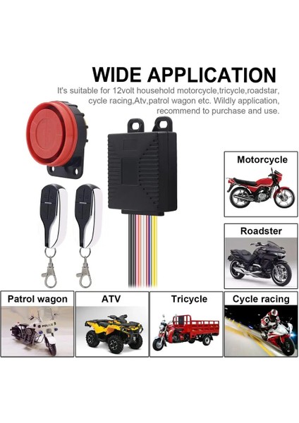 12V Motosiklet Hırsızlığa Karşı Cihaz Evrensel Çift Uzaktan Kumanda Kablosuz Akıllı Güvenlik Alarm Sistemi Scooter Güvenlik Alarmı (Yurt Dışından) fiyatları