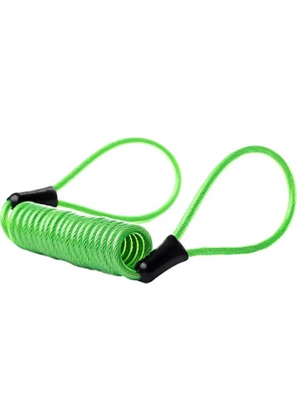 Sarı Stil 120CM Yeşil Güvenlik Hırsız Önleyici Motosiklet Motosiklet Tekerleği Disk Fren Alarm Kilidi ve Çantası ve Hatırlatma Yay Kablosu (Yurt Dışından)