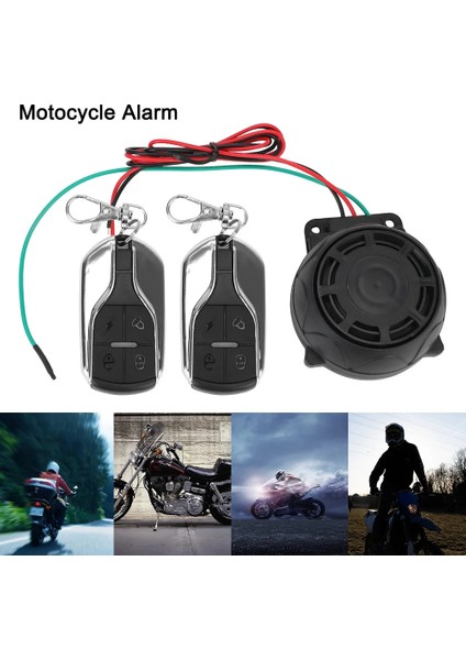 Motosiklet Alarm Güvenlik Sistemi Çift Uzaktan Kumanda 12V Motosiklet Hırsızlığı Koruması Bisiklet Scooter Motor Alarm Sistemi (Yurt Dışından)