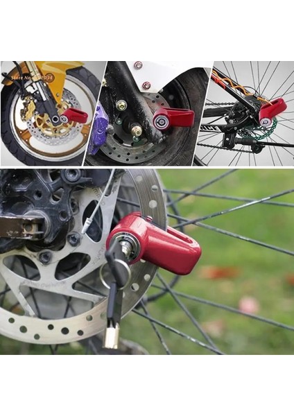 Kırmızı Stil T8WF Hırsızlık Önleyici Disk Disk Fren Rotor Scooter Bisiklet Bisiklet Motosiklet Için Güvenlik Kilidi (Yurt Dışından)
