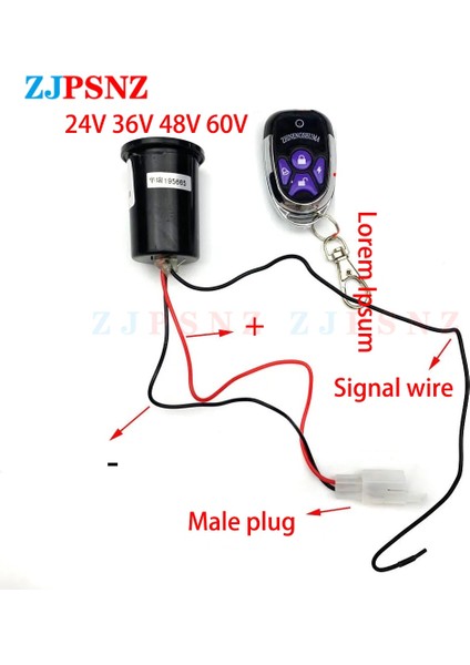Çoklu Stil Evrensel 24V 36V 48V 60V 72V Ebike Alarm Sistemi Denetleyicisi Iki Anahtarlı Elektrikli Bisiklet Scooter Motosiklet Üç Tekerlekli Bisiklet (Yurt Dışından)