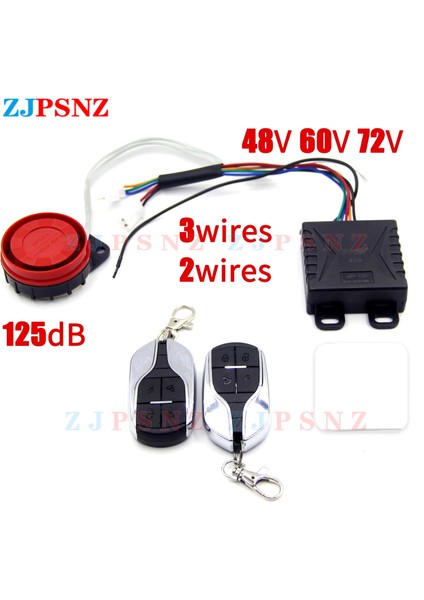 Kırmızı Stil Ebike Alarm Sistemi 48V 60V 72V Elektrikli Bisiklet Scooter Motosiklet Üç Tekerlekli Bisiklet Ebike Fırçasız Denetleyici Için Iki Anahtarlı (Yurt Dışından)