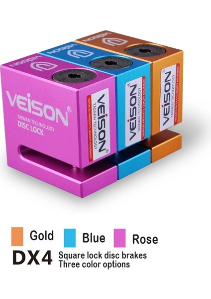 Dx4 Mavi Stili Veıson Alaşım Motosiklet Kilidi Bisiklet Hırsızlığı Önleme Fren Moto Kilidi Motosiklet Kilidi Su Geçirmez Renkli Disk Kilitleri (Yurt Dışından) indirimleri