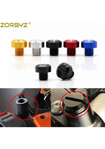 Altın Tarzı Zorbyz Evrensel Motosiklet C M10 * 1.25 Ayna Deliği Fiş Vida Cıvata Kapakları Honda Suzuki Için Saat Yönünde Vida Kapakları (Yurt Dışından)