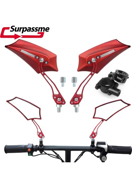 Mavi Stil Adaptörlü Motosiklet Yan Dikiz Aynaları "dağ Bisikleti Bisiklet Motosiklet Dirt Bike Scooter Için Gidon Aynaları (Yurt Dışından) modelleri