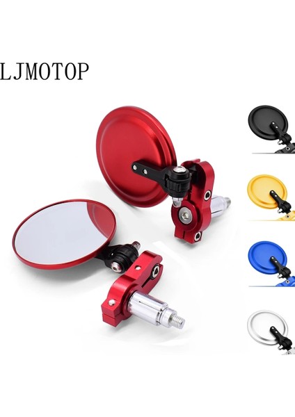 Gümüş Tarzı Evrensel Motosiklet Aynaları Honda Suzuki Yamaha Kawasaki Zafer Beyaz Gla Için 3 Inç Yuvarlak Katlanır Bar Sonu Yan Ayna (Yurt Dışından) modelleri