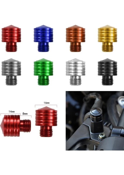 Saat Yönünde Stil Alüminyum Alaşımlı Motosiklet M10 * 22MM Ayna Deliği Fiş Vidası Ktm Suzuki Honda Yamaha Kawasaki Dekoratif Aksesuarlar (Yurt Dışından) modelleri