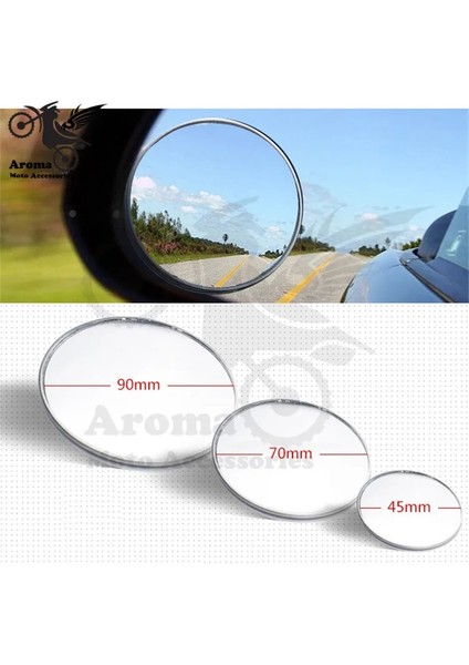 2 Adet 4.5cm Stili Geniş Görüş Alanı Moto Dışbükey Ayna Ekstra Araba Tarzı Motosiklet Aksesuarları Araba Aynaları Yardımcı Motosiklet Dikiz Aynası (Yurt Dışından) modelleri