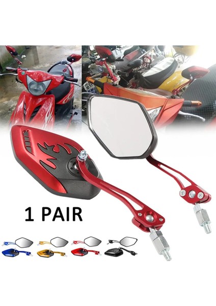 Sarı Stil Et Evrensel Motosiklet Dikiz Aynaları Motosiklet 360 Derece Döndürme Motosiklet Motosiklet Scooter Yan Aynalar (Yurt Dışından) fiyatları