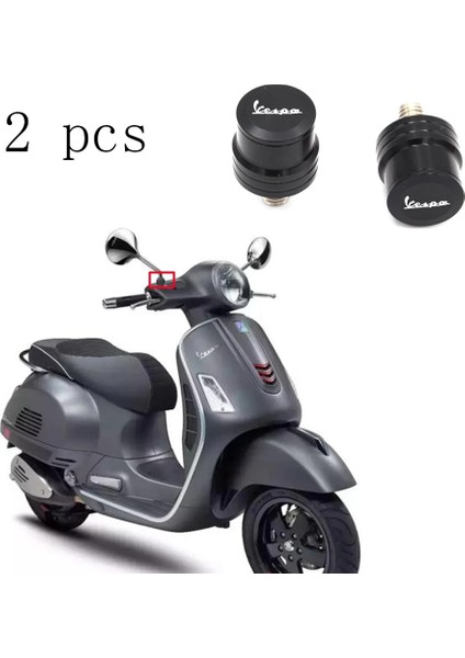 2019-2020 Altın Stili Piaggio Vespa GTS300 Gtooter Için Alüminyum Ayna Delik Körleme Plaka Kapağı Sol ve Sağ Dekoratif Kapakları Aksesuar (Yurt Dışından)