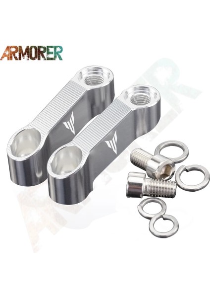 Logo Yok Titanyum Stili mt 09 Dikiz Aynaları Uzatma Yükseltici Adaptörü Uzatın Motosiklet Aksesuarları Yamaha MT01 MT03 MT07 MT09 MT10 mt 10 (Yurt Dışından)