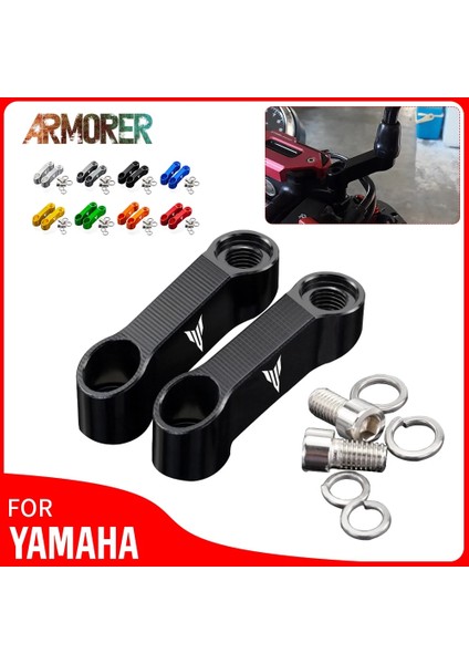 Logo Yok Titanyum Stili mt 09 Dikiz Aynaları Uzatma Yükseltici Adaptörü Uzatın Motosiklet Aksesuarları Yamaha MT01 MT03 MT07 MT09 MT10 mt 10 (Yurt Dışından)
