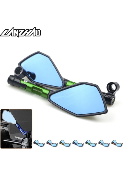 Kısa Kırmızı Stil Kawasaki Z900 Z900RS Z800 Z1000 Motosiklet Aksesuarları Için C Alüminyum Dikiz Aynaları Mavi Cam Yeşil Siyah Altın Kırmızı Turuncu (Yurt Dışından)