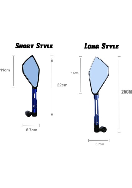 Kısa Kırmızı Stil Kawasaki Z900 Z900RS Z800 Z1000 Motosiklet Aksesuarları Için C Alüminyum Dikiz Aynaları Mavi Cam Yeşil Siyah Altın Kırmızı Turuncu (Yurt Dışından)