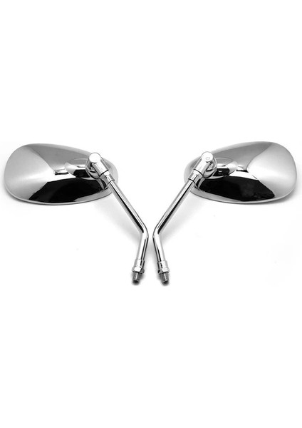 10MM Motosiklet Ayna Krom Oval Retro Dikiz Yan Aynalar Evrensel Yamaha Cafe Racer Chopper Motosiklet Aksesuarları (Yurt Dışından) fiyatları