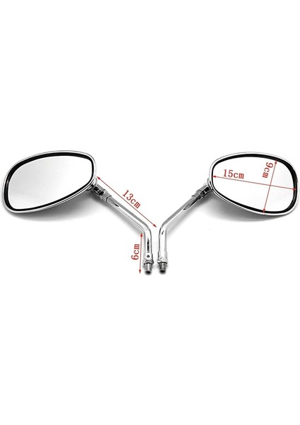 10MM Motosiklet Ayna Krom Oval Retro Dikiz Yan Aynalar Evrensel Yamaha Cafe Racer Chopper Motosiklet Aksesuarları (Yurt Dışından) modelleri