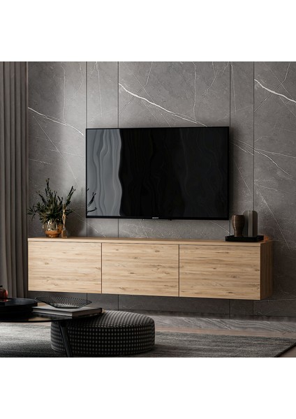 Neon Duvara Monte Tv Ünitesi Atlantik Çam fiyatları