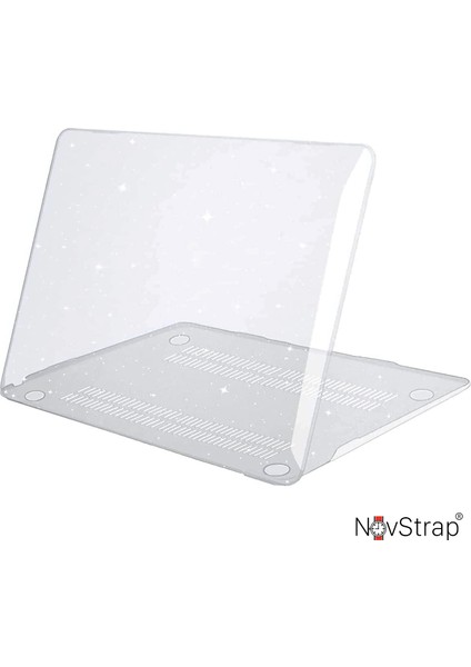 Apple Macbook Air 15 Inç A2941 ile Uyumlu Kristal Parlak Simli Kılıf Sert Glitter modelleri