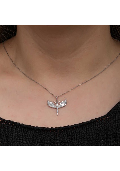 Gümüş Baget Taşlı Mikail Kılıcı Kadın Kolye fiyatları