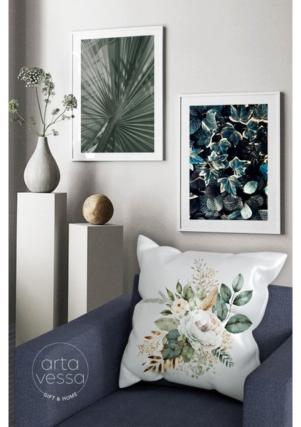 Çift Tarafı Dijital Baskılı Dekoratif Suni Deri Kırlent Kılıfı fiyatları