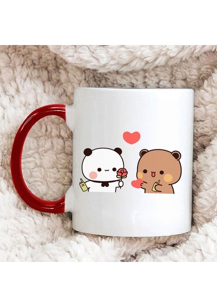 Sevimli Bubu ve Dudu Kahve Kupa, Ayı Seramik Kupa, Panda Ayı Kupası, Sevimli,ingilizce Kupa fırsatları