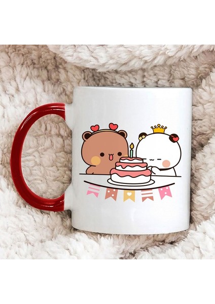 Sevimli Bubu ve Dudu Kahve Kupa, Ayı Seramik Kupa, Panda Ayı Kupası,ingilizce Kupa fırsatları