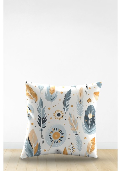 Çift Tarafı Dijital Baskılı Dekoratif Suni Deri Kırlent Kılıfı