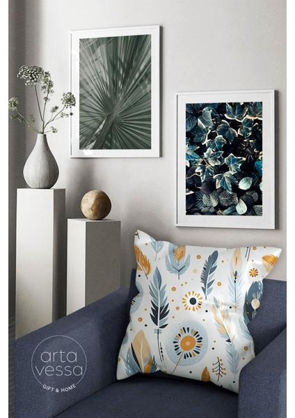 Çift Tarafı Dijital Baskılı Dekoratif Suni Deri Kırlent Kılıfı fiyatları