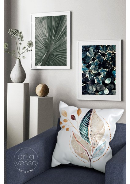 Çift Tarafı Dijital Baskılı Dekoratif Suni Deri Kırlent Kılıfı fiyatları