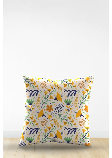 Çift Tarafı Dijital Baskılı Dekoratif Suni Deri Kırlent Kılıfı