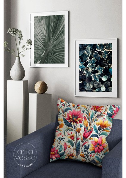 Çift Tarafı Dijital Baskılı Dekoratif Suni Deri Kırlent Kılıfı fiyatları