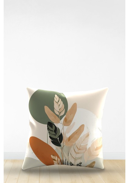 Çift Tarafı Dijital Baskılı Dekoratif Suni Deri Kırlent Kılıfı