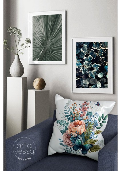 Çift Tarafı Dijital Baskılı Dekoratif Suni Deri Kırlent Kılıfı fiyatları