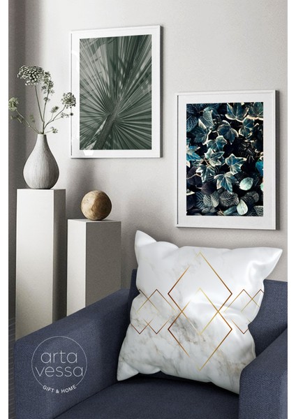 Çift Tarafı Dijital Baskılı Dekoratif Suni Deri Kırlent Kılıfı fiyatları