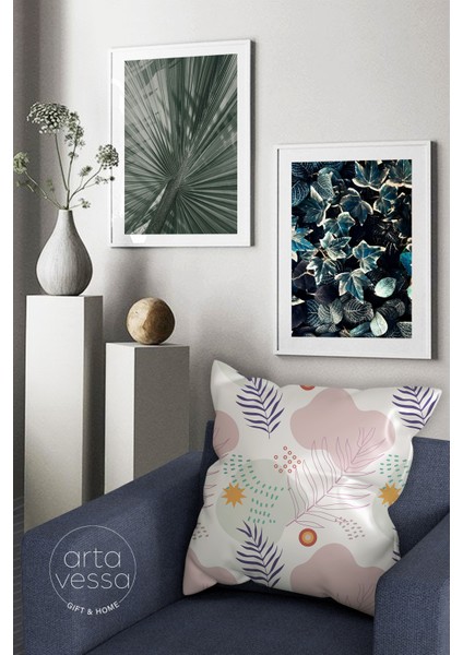 Çift Tarafı Dijital Baskılı Dekoratif Suni Deri Kırlent Kılıfı fiyatları