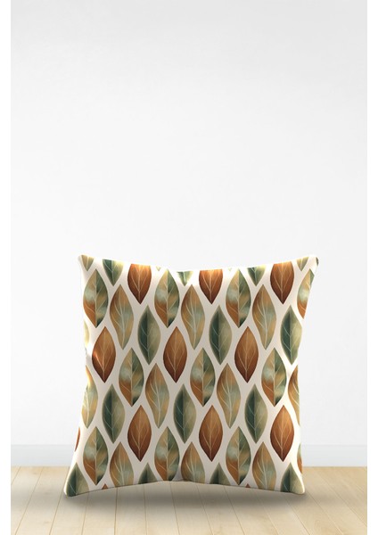 Çift Tarafı Dijital Baskılı Dekoratif Suni Deri Kırlent Kılıfı