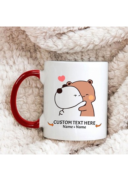 Kişiselleştirilmiş Sevgililer Günü Sevimli Bubu ve Dudu Kahve Kupa,ingilizce Kupa fırsatları