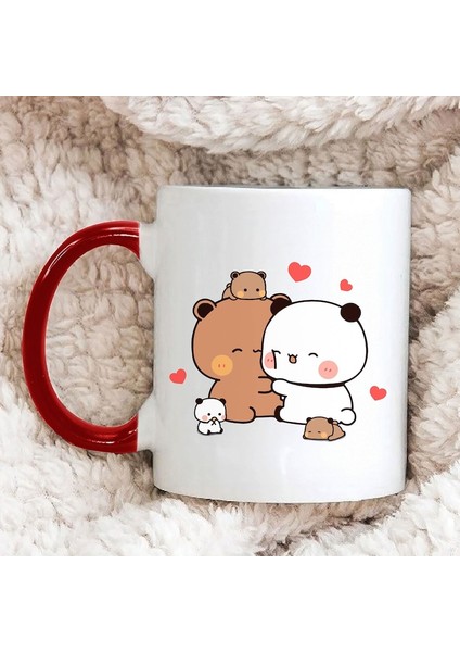 Sevimli Bubu ve Dudu Kahve Kupa, Ayı Seramik Kupa, Panda Ayı Kupası, Sevim,ingilizce Kupa fırsatları