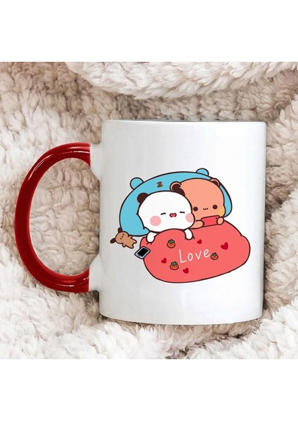 Sevimli Bubu ve Dudu Kahve Kupa, Ayı Seramik Kupa, Panda Ayı Kupası,ingilizce Kupa fırsatları