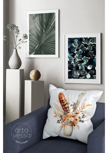 Çift Tarafı Dijital Baskılı Dekoratif Suni Deri Kırlent Kılıfı fiyatları