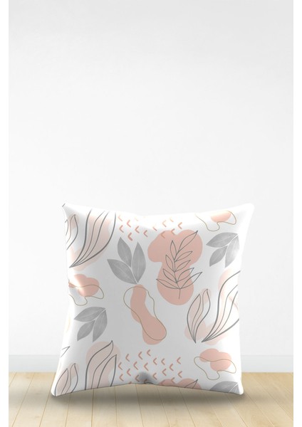 Çift Tarafı Dijital Baskılı Dekoratif Suni Deri Kırlent Kılıfı