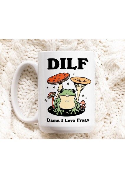 Kurbağa Kahve Kupa, Lanet Olsun Kurbağaları Seviyorum Dılf Seramik Bardak,ingilizce Kupa