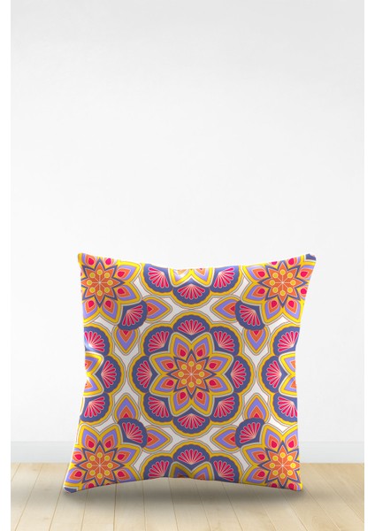 Çift Tarafı Dijital Baskılı Dekoratif Suni Deri Kırlent Kılıfı